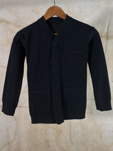 Load image into Gallery viewer, 1910s French Child&#39;s Black Wool Cardigan Sweater
