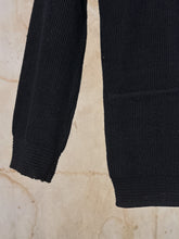 Load image into Gallery viewer, 1910s French Child&#39;s Black Wool Cardigan Sweater
