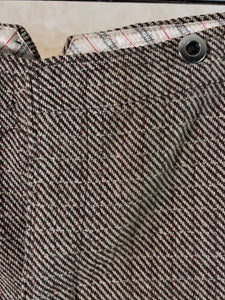 1920s French Tweed Wool Buckleback Trousers