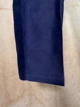Load image into Gallery viewer, 1930s French Blue Moleskin Buckleback Trousers - Deadstock
