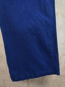 1930s French Indigo Linen/ Cotton Trousers