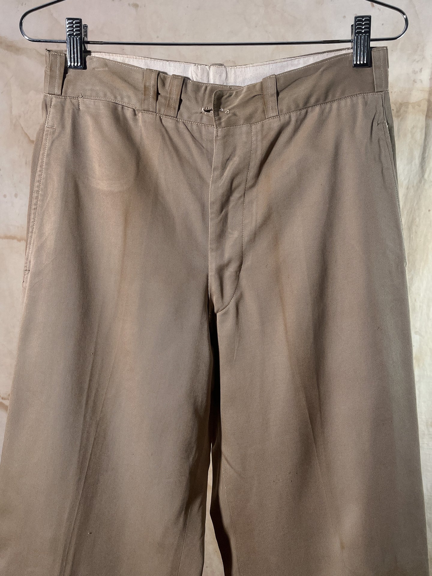 1930s US Army Cotton Khaki Trousers - 28-29