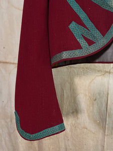 1940s French Red Bolero Style Costume Jacket