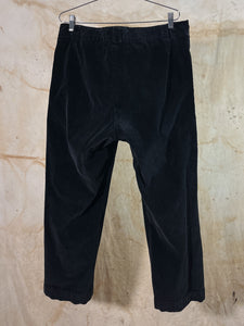 1950s French Black Corduroy Trousers