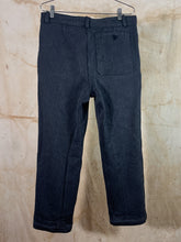 Load image into Gallery viewer, 1950s French Gray/Blue Striped Coutil Trousers
