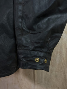 1970s Barbour International Waxed Jacket w/ Corduroy Collar