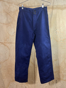 French cotton twill work trousers c. 1960s-70s