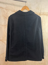 Load image into Gallery viewer, French Black Cotton Moleskin Workwear Coat c. 1940s-50s
