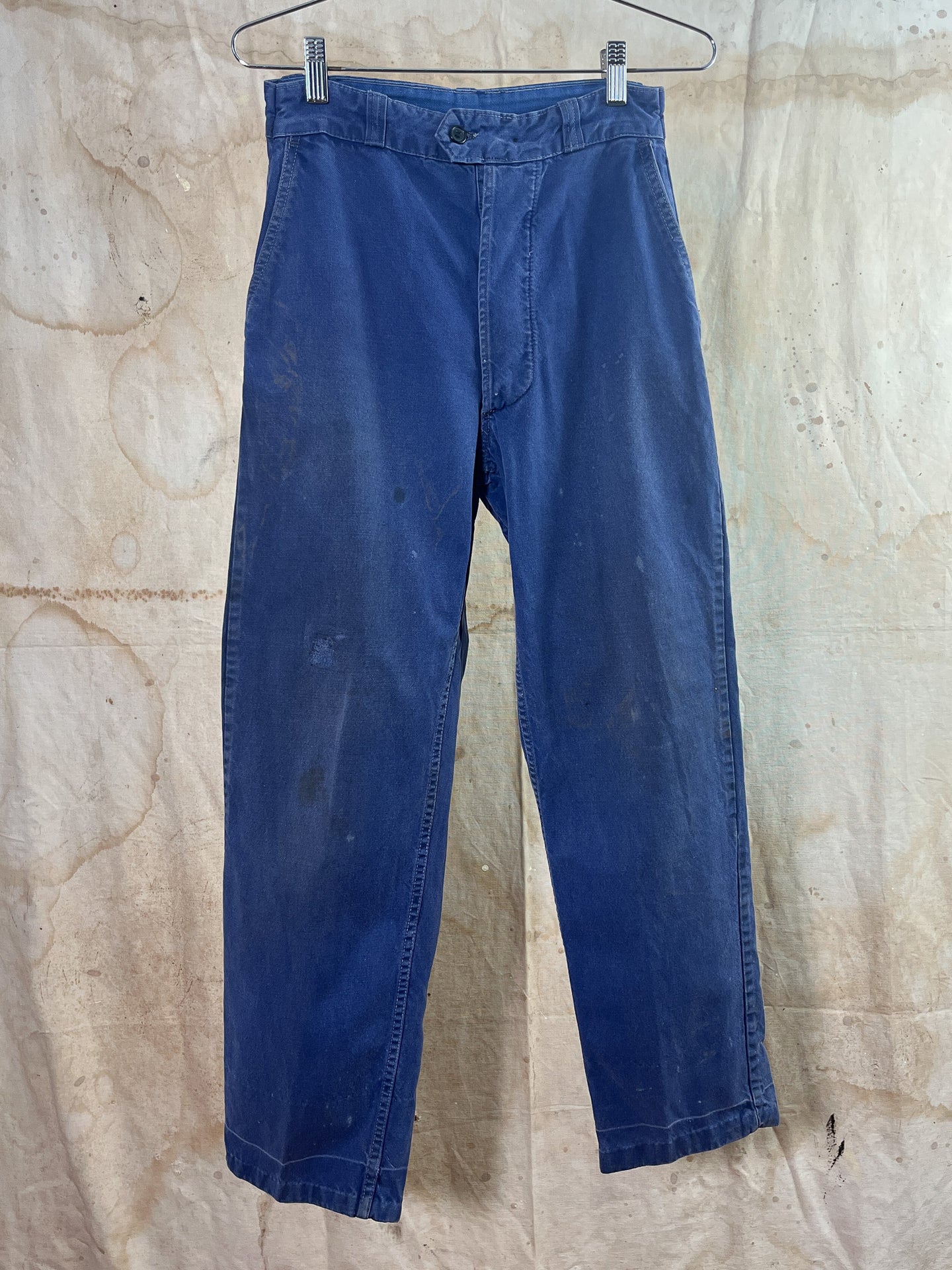 French Blue Cotton Twill Work Trousers c. 1950s