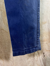 Load image into Gallery viewer, French Blue Cotton Twill Work Trousers c. 1950s
