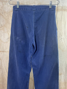 French Blue Cotton Twill Work Trousers c. 1950s