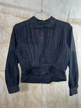 Load image into Gallery viewer, French Black Cotton Work Blouse/ Corset Cover c. late 1800s- early 1900s
