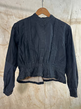 Load image into Gallery viewer, French Black Cotton Work Blouse/ Corset Cover c. late 1800s
