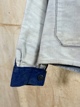 Load image into Gallery viewer, French Cotton Moleskin Work Jacket c. 1950s-60s Heavily faded &amp; patched
