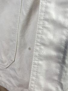 French White Cotton Twill Workwear Jacket c. 1960s-70s