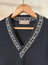 Load image into Gallery viewer, Archie Brown &amp; Son - Black Synthetic V-Neck c. 1950s
