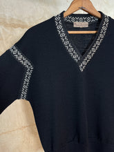 Load image into Gallery viewer, Archie Brown &amp; Son - Black Synthetic V-Neck c. 1950s
