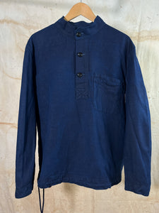 French Indigo Linen Mariner's Smock - Made in House