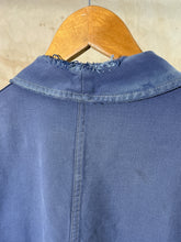 Load image into Gallery viewer, French Blue Cotton Twill Work Jacket c. 1950s-1960s
