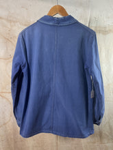 Load image into Gallery viewer, French Blue Cotton Twill Work Jacket c. 1950s-1960s
