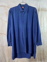 Load image into Gallery viewer, French Blue Cotton Pullover Work Shirt c. 1950s
