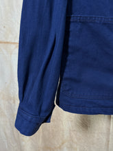 Load image into Gallery viewer, French Blue Cotton Twill Work Jacket c. 1970s
