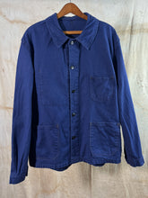 Load image into Gallery viewer, French Blue Cotton Twill Work Jacket c. 1970s
