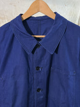 Load image into Gallery viewer, French Blue Cotton Twill Chore Jacket c. 1960s
