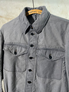 British Faded Gray Cotton Civil Service Jacket c. 1950s