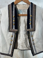 Load image into Gallery viewer, French Theater Costume White Bolero Style Jacket c. 1940s
