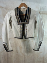 Load image into Gallery viewer, French Theater Costume White Bolero Style Jacket c. 1940s
