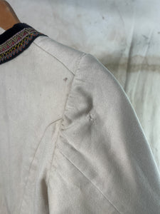 French Theater Costume White Bolero Style Jacket c. 1940s