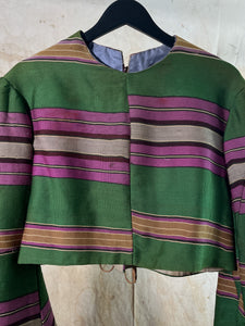 French Theater Costume - Striped Bell Sleeve c. 1940s