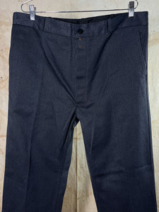 French Gray Striped Coutil Work Trousers c. 1960s