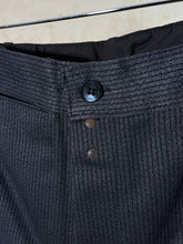 Load image into Gallery viewer, French Gray Striped Coutil Work Trousers c. 1960s
