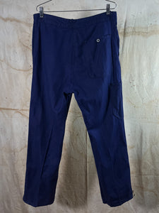 French Blue Cotton Twill Work Trousers c. 1970s