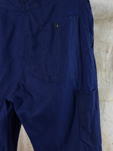 Load image into Gallery viewer, French Blue Cotton Twill Work Trousers c. 1970s
