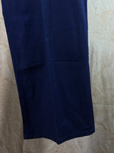 Load image into Gallery viewer, French Blue Cotton Twill - Wide Leg Military Work Trousers c. 1950s
