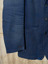 Load image into Gallery viewer, French Blue Moleskin Worker&#39;s Blazer c. 1950s - 60s
