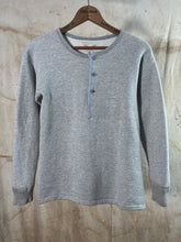 Load image into Gallery viewer, French Heather Gray Henley Sweatshirt c. 1950s
