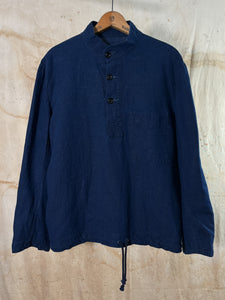 French Indigo Linen Mariner's Smock - Made in House *Last One