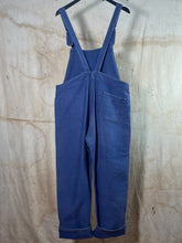 Load image into Gallery viewer, French Blue Moleskin Overalls c. 1940s
