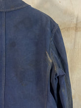Load image into Gallery viewer, French Blue Cotton Twill Work Jacket c. 1950s-60s
