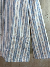 Load image into Gallery viewer, French Flannel Striped Pajama Shirt c. 1940s
