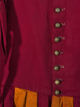 Load image into Gallery viewer, French Theater Costume Jacket/ Dress - Handmade - Orange &amp; Red Wool c.1930s
