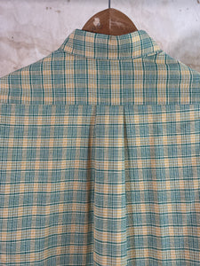 Palace Guard - Green & Yellow Plaid Button Down Shirt c.1960s