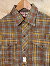 Load image into Gallery viewer, Levi&#39;s Western Wear - Cotton Plaid Pearl Snap Shirt - Deadstock c. 1960s-70s
