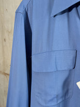 Load image into Gallery viewer, Blue Gabardine Camp Collar Shirt by Textron - Deadstock c.1950s
