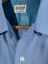 Load image into Gallery viewer, Blue Gabardine Camp Collar Shirt by Textron - Deadstock c.1950s
