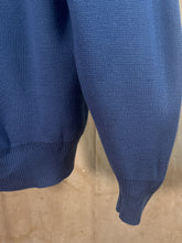 Load image into Gallery viewer, Blue Collared Pocket Sweater - Soft Synthetic Blend c. 1970s
